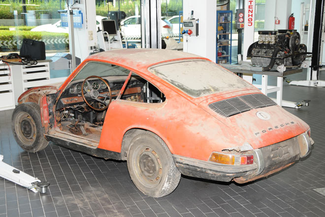 Das Auto wurde 2014 als Scheunenfund durch eine TV-Doku-Soap aufgesprt und anschlieend von Porsche aufgekauft