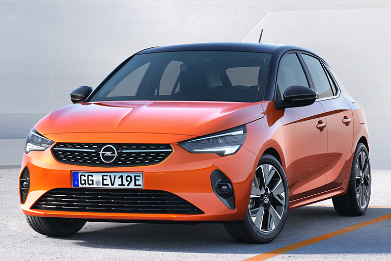 Gestatten, Opel Corsa, sechste Generation, 2019, hier als Elektrovariante. Der Corsa basiert knftig auf dem Peugeot 208, gibt dies aber kaum zu erkennen