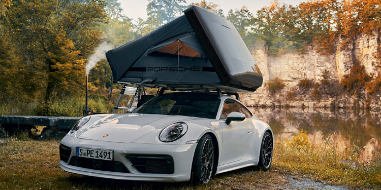 Porsche bringt Dachzelt als Zubehr
