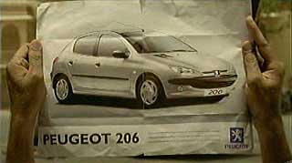 Das Ziel: Ein Peugeot 206