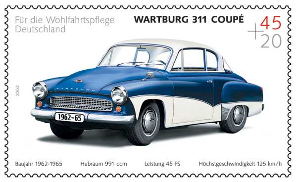 Wohlfahrtsmarken 2003/04: Wartburg 311 Coup