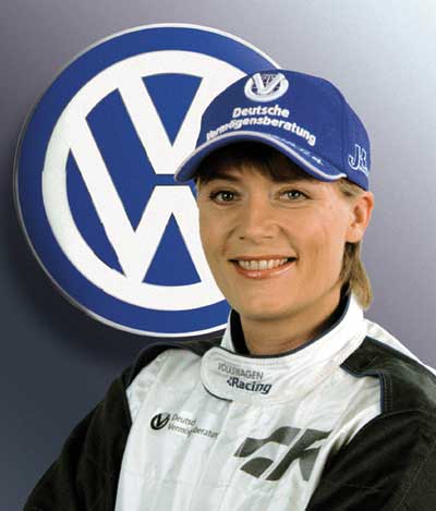 Siegerwillen und -qualitten: VW-Werkspilotin Jutta Kleinschmidt