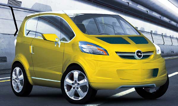 Auf gut drei Metern Lnge bietet die Opel-Studie TRIXX Platz fr bis zu vier Personen oder viel Gepck