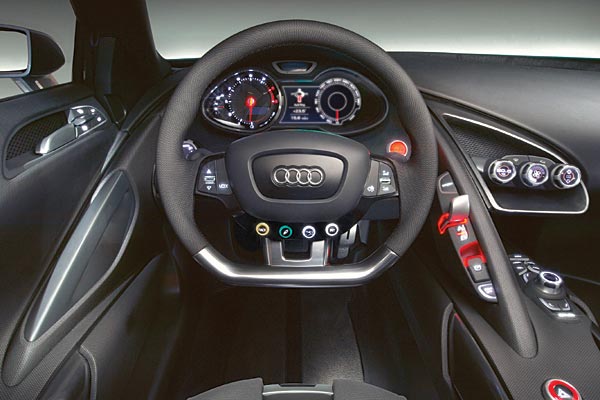 Wenig Audi-typisches bzw. Studien-typisches Musekino-Interieur im »Cockpit«