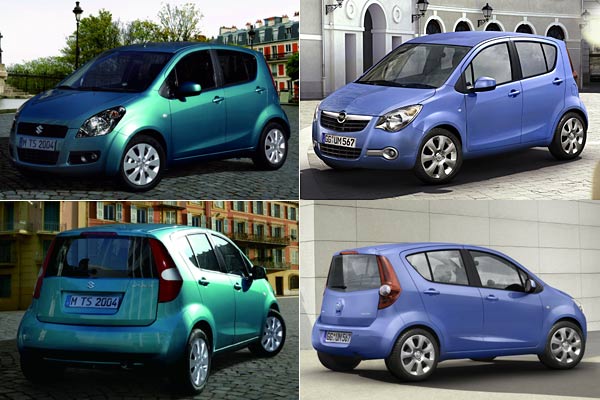 Im Design sind die Schwestermodelle weitgehend identisch. Markentypisches reduziert sich auf Khlergrill und Markenlogo; auerdem trgt der Opel das hintere Nummernschild im Stofnger