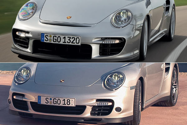 (Nur) fr Kenner sofort sichtbar sind die Unterschiede zwischen GT2 (oben) und dem Turbo