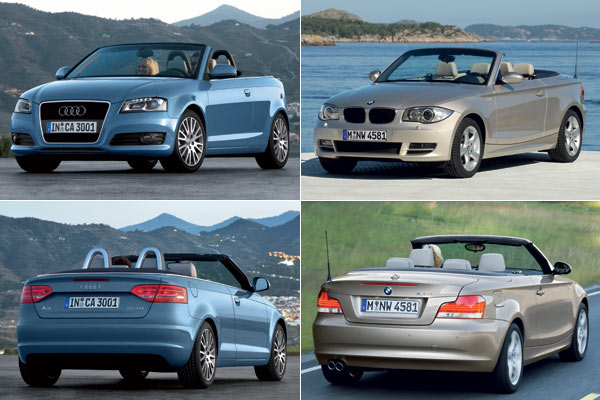 Auer dem 1er-BMW muss der Audi kaum Konkurrenz frchten. Beide Autos sind gut gelungen, die Entscheidung bleibt Geschmackssache. Die Antenne htte BMW sich verkneifen mssen