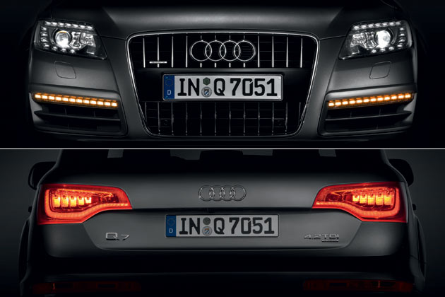 Nicht in punkto Nachtdesign, wohl aber in punkto LED war der Q7 ein Nachzgler im Audi-Programm. Nun aber gibt es die moderne Technik auch hier
