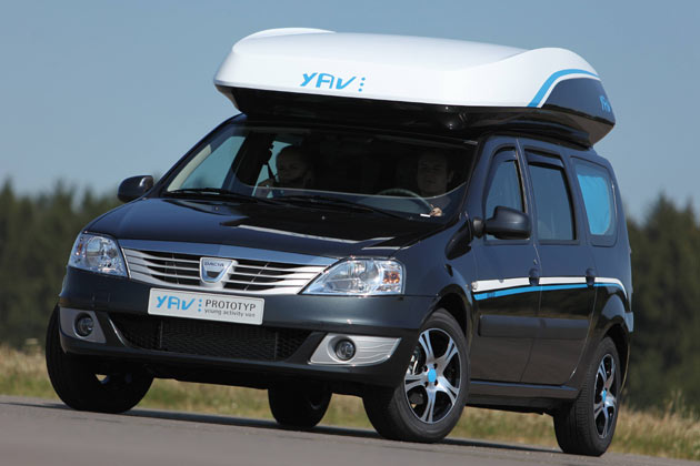 Deutschlands billigstes Reisemobil: Hymer baut den Young Acitivity Van III ab Frhjahr 2010. Basis ist der Dacia Logan MCV mit dem 87-PS-Benziner