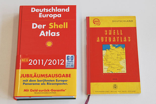 Der Shell-Atlas wird 60. Aus der Erstausgabe von 1950 mit 156 Seiten fr 8,50 DM wurde in der jetzt erschienenen Jubilumsausgabe ein 1.274 Seiten dickes Werk, das heute 29,50 Euro – 57,70 DM – kostet