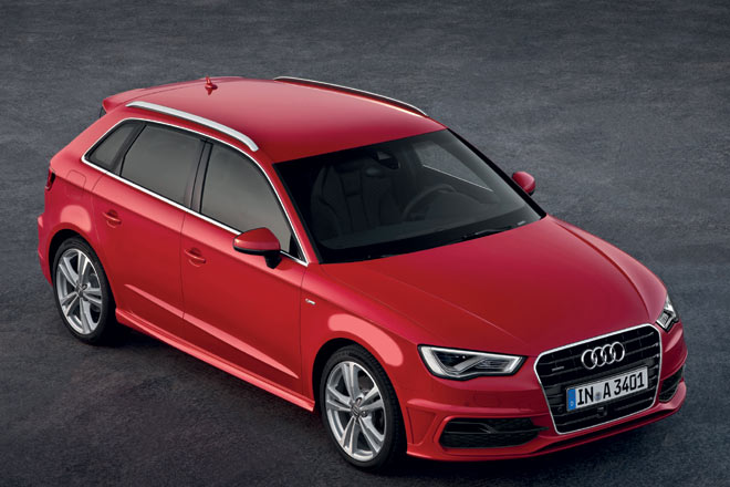 Audi zeigt den A3 Sportback bisher ausschlielich mit dem S-line-Sportpaket