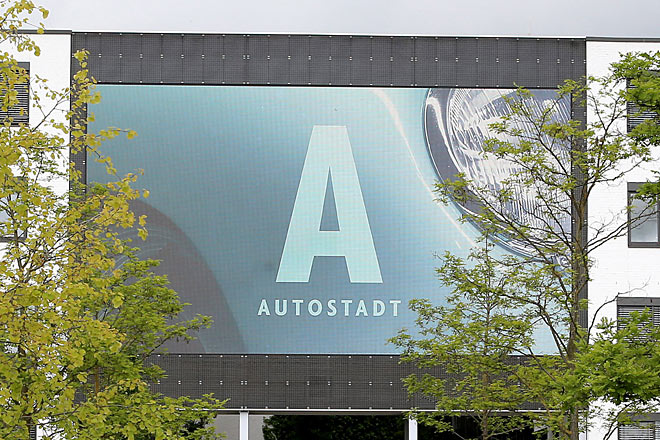 Mit einem A als Logo geht die Autostadt anlsslich des 13. Geburtstags am 1. Juni 2013 in die Zukunft