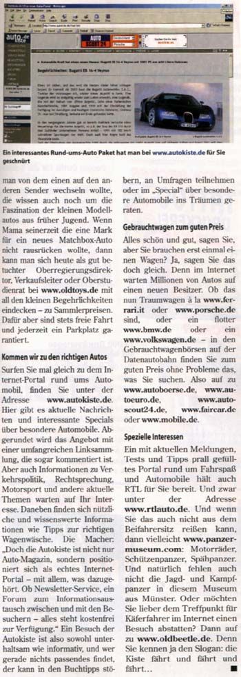 Klick: Zurück zum Pressespiegel