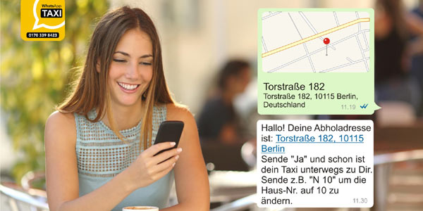 Taxibestellung per WhatsApp