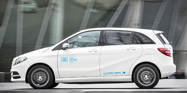 Car2Go erstmals mit elektrischen Mercedes