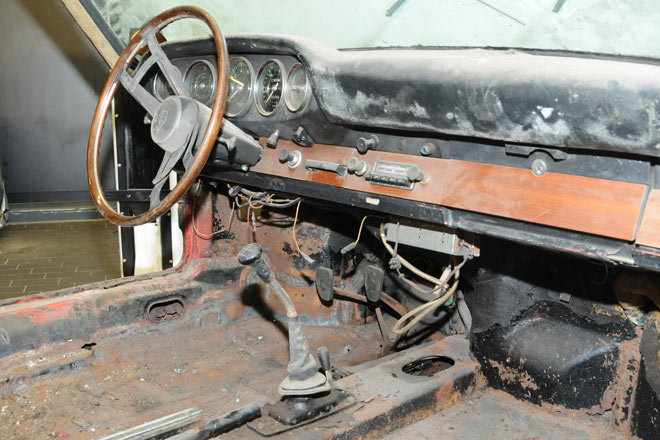 So sah das aus, als der Oldie bei Porsche ankam