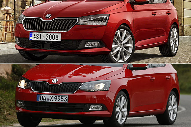 Im Vergleich: Fabia mit und ohne Facelift sowie »