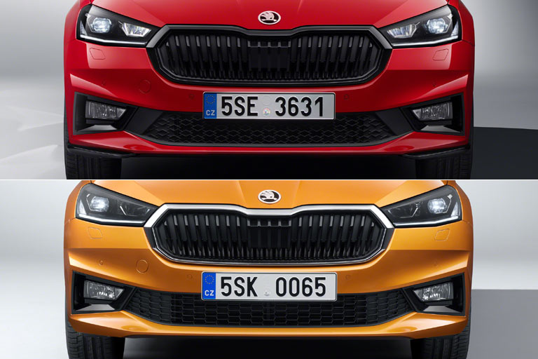 Der schwarze Grill steht dem Fabia gut, im brigen hat koda nicht die ganze Frontschrze krawallig umgestylt, sondern nur die untere Spoilerlippe dezent ergnzt