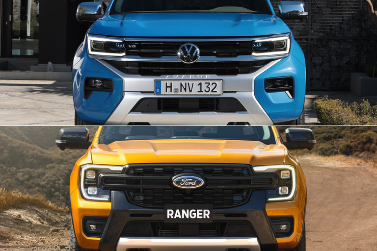 Fehlt noch der Vergleich mit dem Schwestermodell Ford Ranger. Optisch haben beide Autobauer ihre Pick-ups erstaunlich umfangreich differenziert. Der Ford ist noch bulliger und trt eine mindestens als interessant zu bezeichnende Lichtsignatur