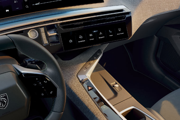 Zehn programmierbare Touchtasten in zwei Ebenen und fnf feste Tasten darunter komplettieren das Bedienkonzept. Premiere feiert das System im neuen Peugeot 3008 ab Ende 2023