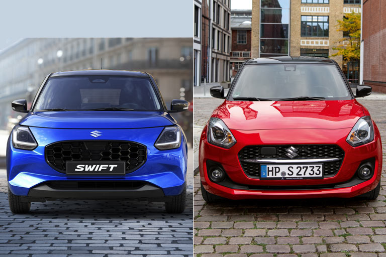 Neuer und alter Swift im Vergleich: Auch unter Bercksichtigung der schlechteren Bildqualitt sehen wir einen klaren Rckschritt im Design