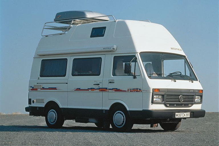 Der LT wurde eine beliebte Basis fr Wohnmobile. Vor allem die Breite lie viele Grundrisse zu. 1988 stieg VW mit dem Florida selbst ins LT-Reisemobil-Geschft ein