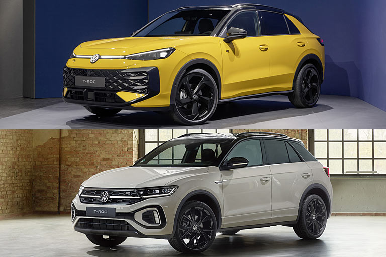 Neuer und alter T-Roc (jeweils als R-Line) im Vergleich: Der alte ist braver und zeitloser, der neue forscher