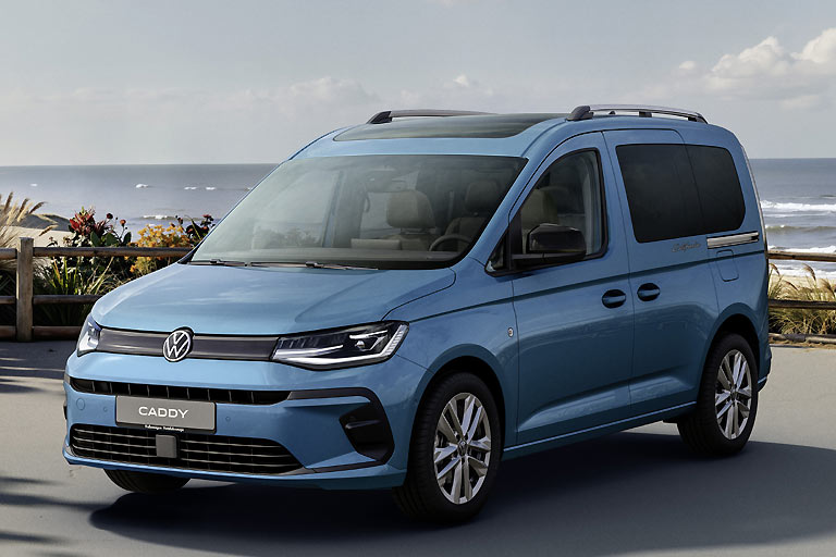 Hier noch der Facelift-Caddy als California. Interieur- und Heckbilder gibt es noch nicht