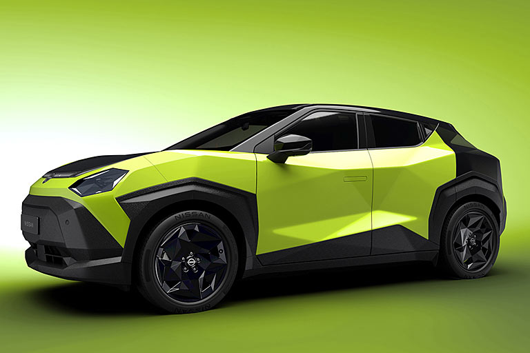 Gestatten, Nissan Juke EV. Die dritte Generation des Crossover setzt mehr denn je auf auffälliges, fast schon krasses Design