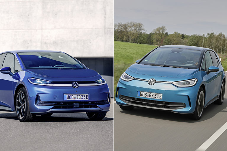 Die Frontschürze ist gar nicht unbedingt schöner geworden, zumal die Sensorik wieder sichtbar ist. Der Fortschritt ergibt sich eher aus den lackierten A-Säulen