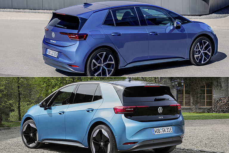 Der Neo ist schöner als der bisherige ID.3. Allerdings ist dieser Bild-Vergleich zugegeben nicht ganz fair, weil der Neo auch besser fotografiert ist und eine schönere Farbe aufweist