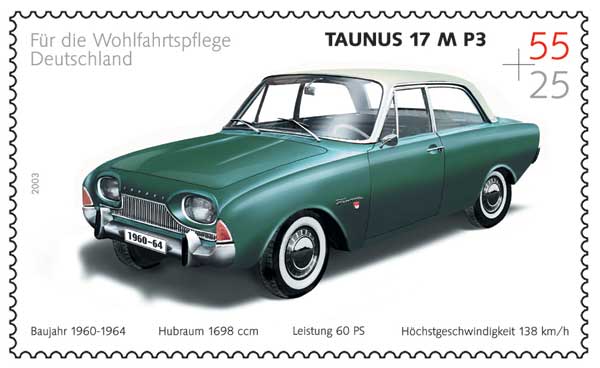 Wohlfahrtsmarken 2003/04: Ford Taunus 17M P3
