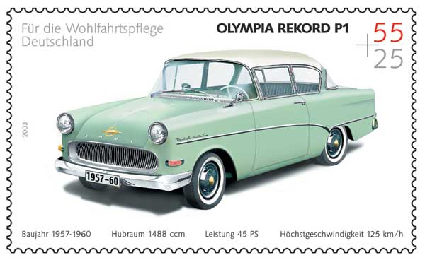 Wohlfahrtsmarken 2003/04: Opel Rekord P1