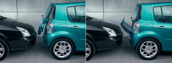 Die Modus-Heckklappe ist zweigeteilt und soll so das Öffnen auch in engen Parklücken erleichtern