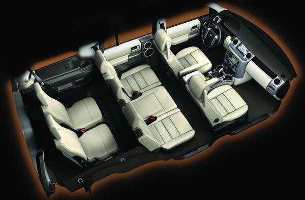 Kino-Prinzip im Innenraum: Bis zu sieben Passagiere finden in drei treppenförmig versetzten Reihen Platz