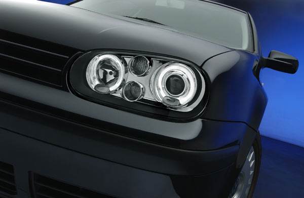 Alternative: Golf IV-Scheinwerfer mit Lichtring-Optik  la BMW