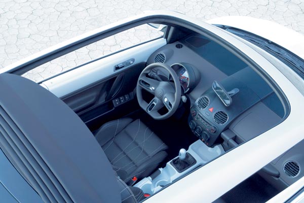 ... im Stand tiefe Einblicke, etwa auf den stehenden Innenspiegel