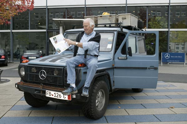 Sympathischer oder jedenfalls reeller ist der G als treuer Begleiter fr Globetrotter, so wie der 300 GD von Gunther W. Holtorf, der in 16 Jahren gut 416.000 Kilometer weltweit abgespult hat