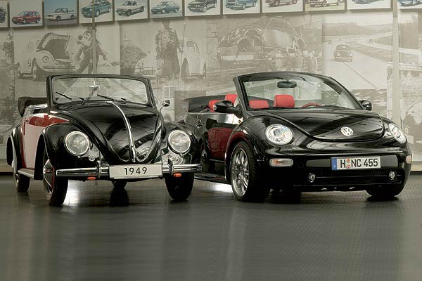 Ein schnes Bild aus einem lteren Artikel, das fast 60 Jahre Automobilgeschichte anschaulich macht