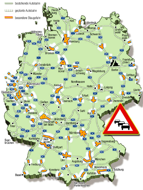 Die Karte zeigt die prognostizierten Staubereiche am Wochenende 25.-27.08.2006