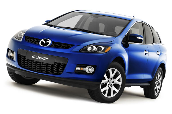 Gestatten, Mazda CX-7 in der Europa-Variante. Kennzeichen sind eine modifizierte Frontschürze mit veränderten Nebelleuchten und Blinkern sowie Spiegelblinker
