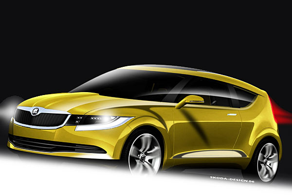 Dreitürige Kleinwagen-Studie für den Pariser Autosalon: Škoda Joyster