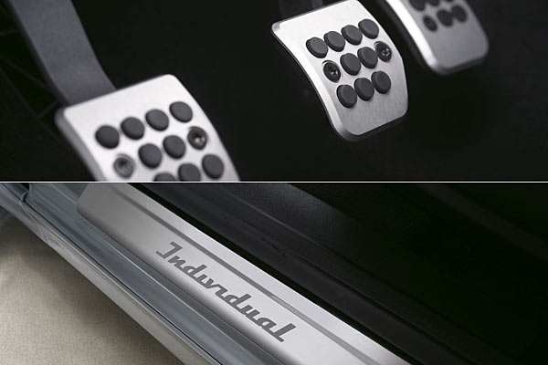 Zum Paket gehren u.a. auch Aluaufstze fr die Pedalerie und spezielle Einstiegsleisten