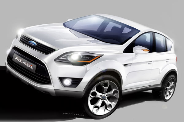 Das Auto ist als Studie seriennah, der Name endgltig: Kuga heit das neue Kompakt-SUV von Ford