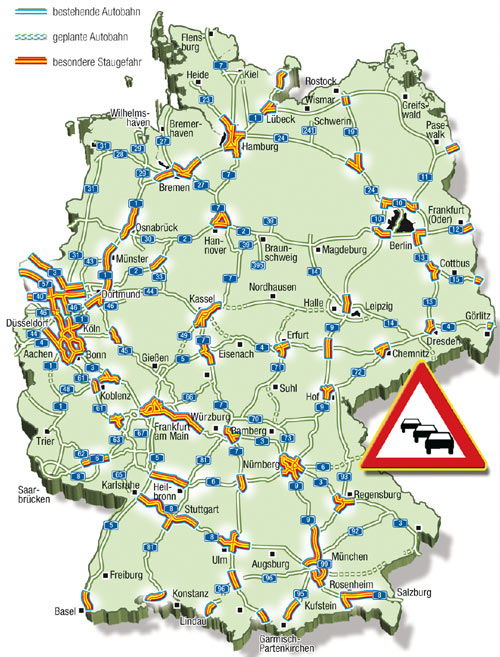 Die Karte zeigt die prognostizierten Staubereiche am Wochenende 27.-29.07.2007