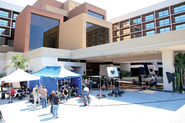 Hell und sauber: Blick aufs Set am Hilton-Hotel in Los Angeles