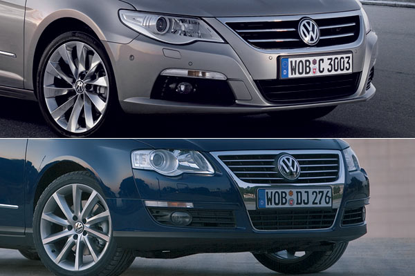 Sichtbar mehr Designerkunst: CC-Front im Vergleich zur Limousine