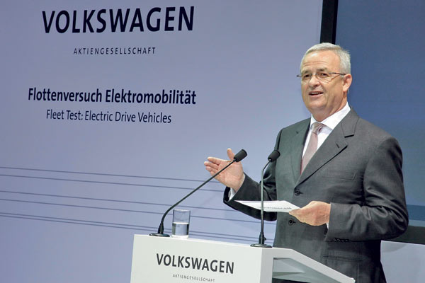 VW-Chef Winterkorn: »Die Zukunft, das ist sicher, wird den emissionsfreien Elektromotoren gehren«