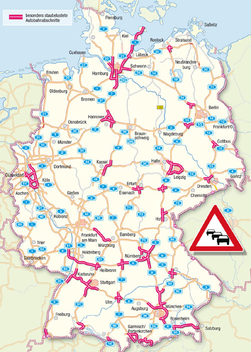 Die Karte zeigt die prognostizierten Staubereiche am Wochenende 22.-24.08.2008