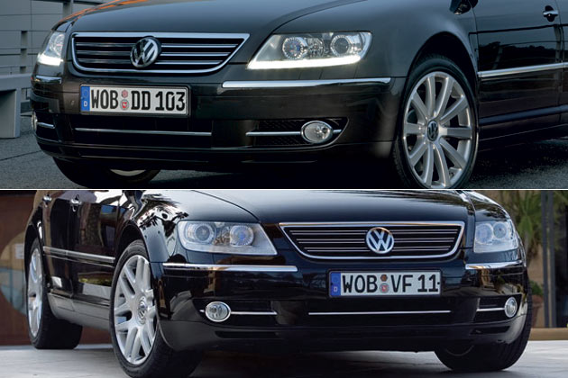 ... direkten Vergleich zu erkennen: Das Markenlogo steht nun etwas steiler und ragt minimal in die obere Grill-Umrandung